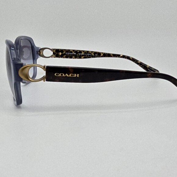 *SOLD* Coach HC 8241 L1031 Milky Blue Denim Frame Blue Gradient Lens Sunglasses - Picture 4 of 16